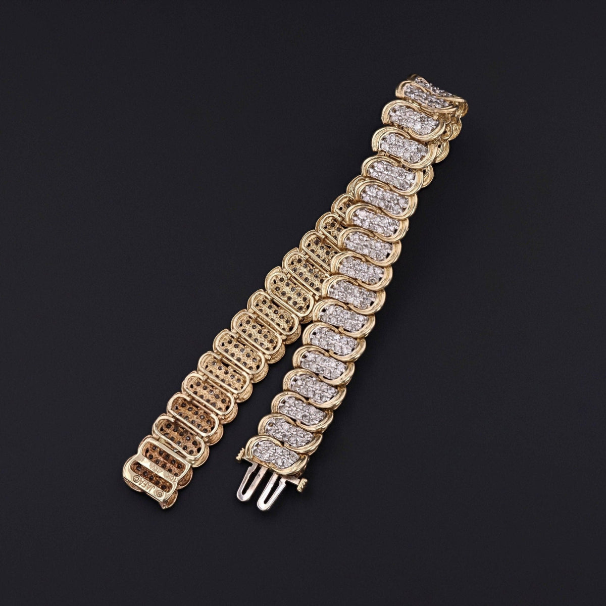Vintage Diamond Bracelet of 10k Gold - Trademark Antiques