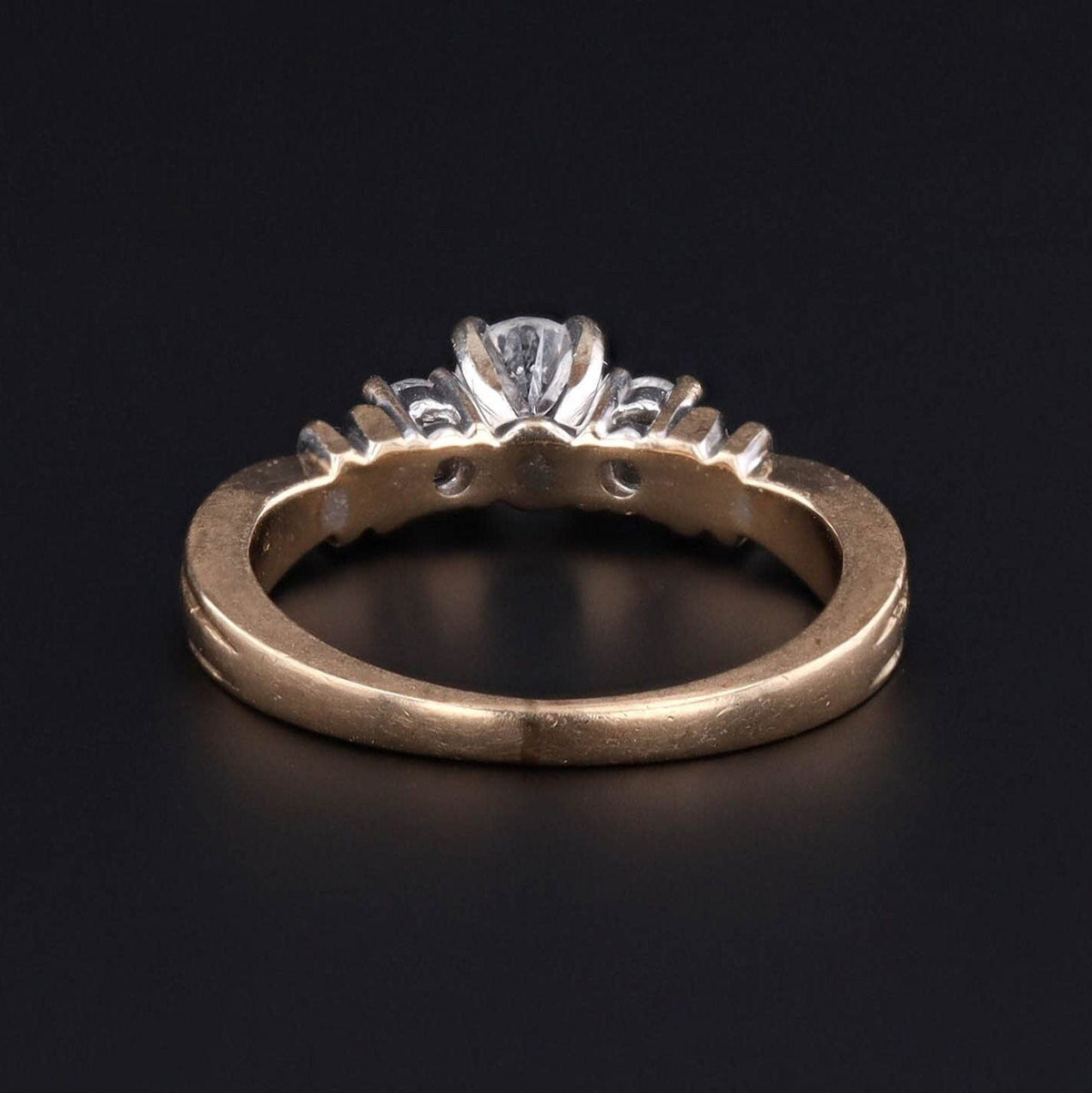 Vintage Diamond Engagement Ring of 14k Gold - Trademark Antiques