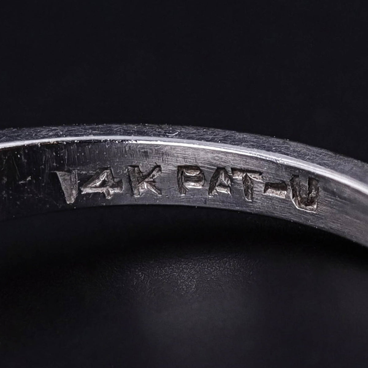 Vintage Diamond Engagement Ring of 14k White Gold - Trademark Antiques