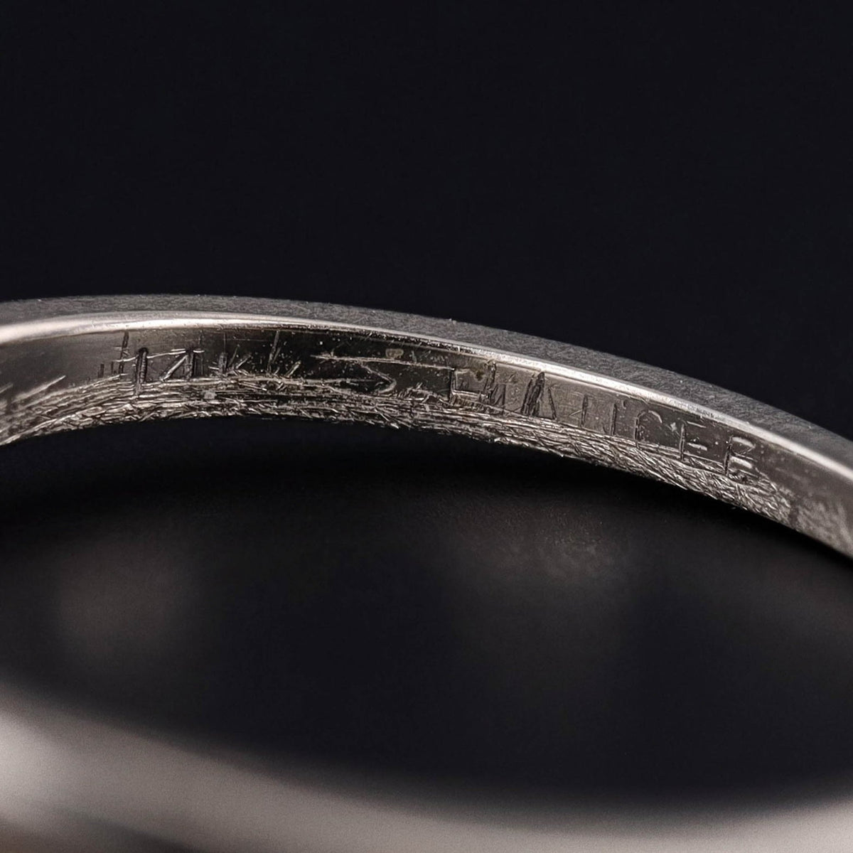 Vintage Diamond Engagement Ring of 14k White Gold - Trademark Antiques