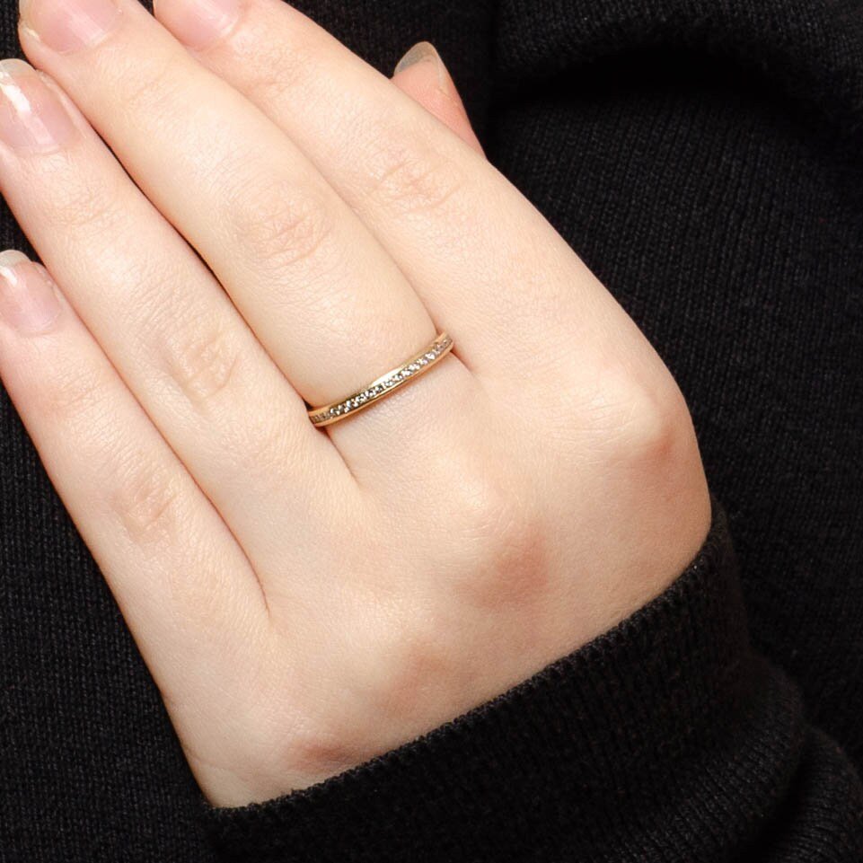 Vintage Diamond Eternity Band of 14k Gold - Trademark Antiques