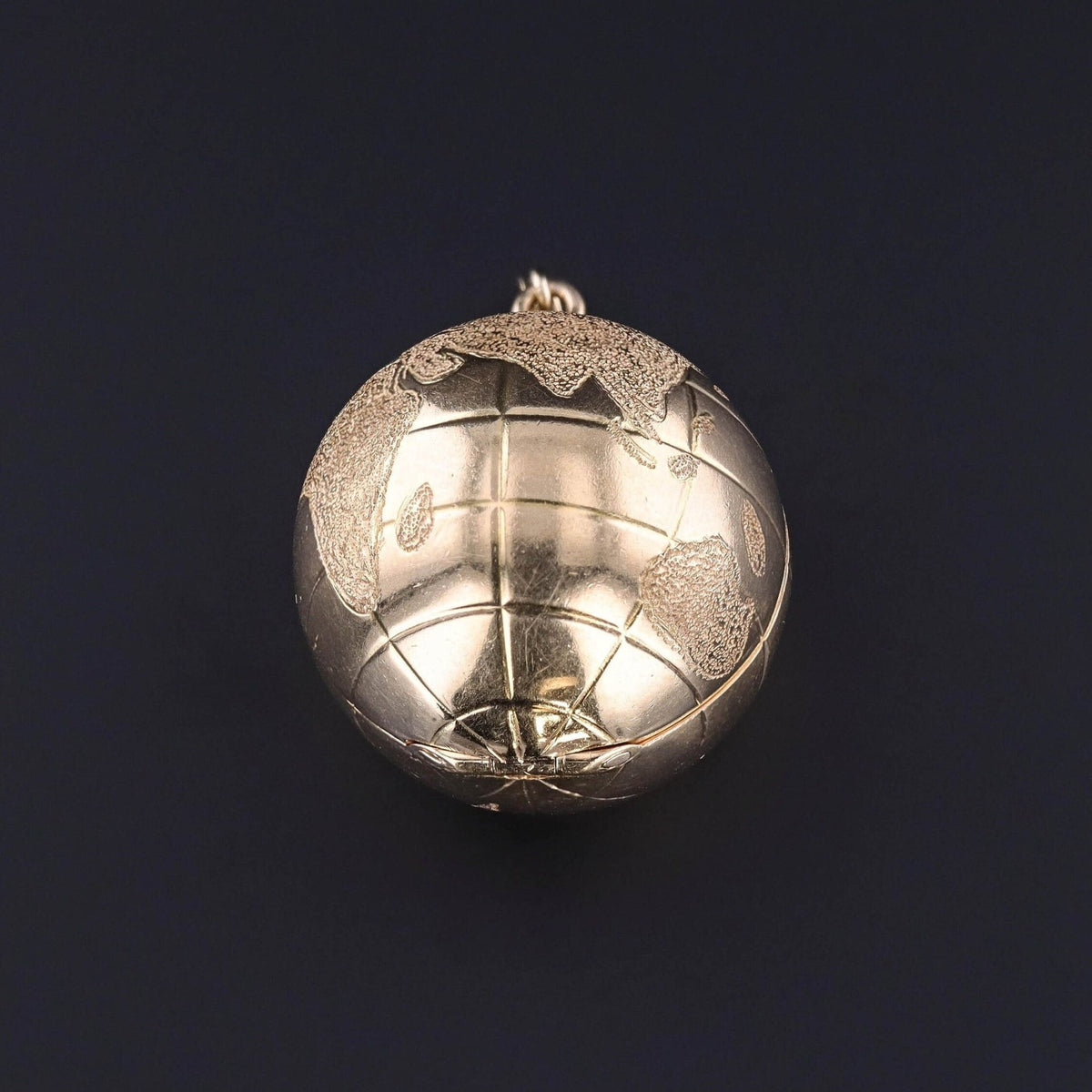 Vintage Diamond Globe Locket Pendant of 14k Gold - Trademark Antiques
