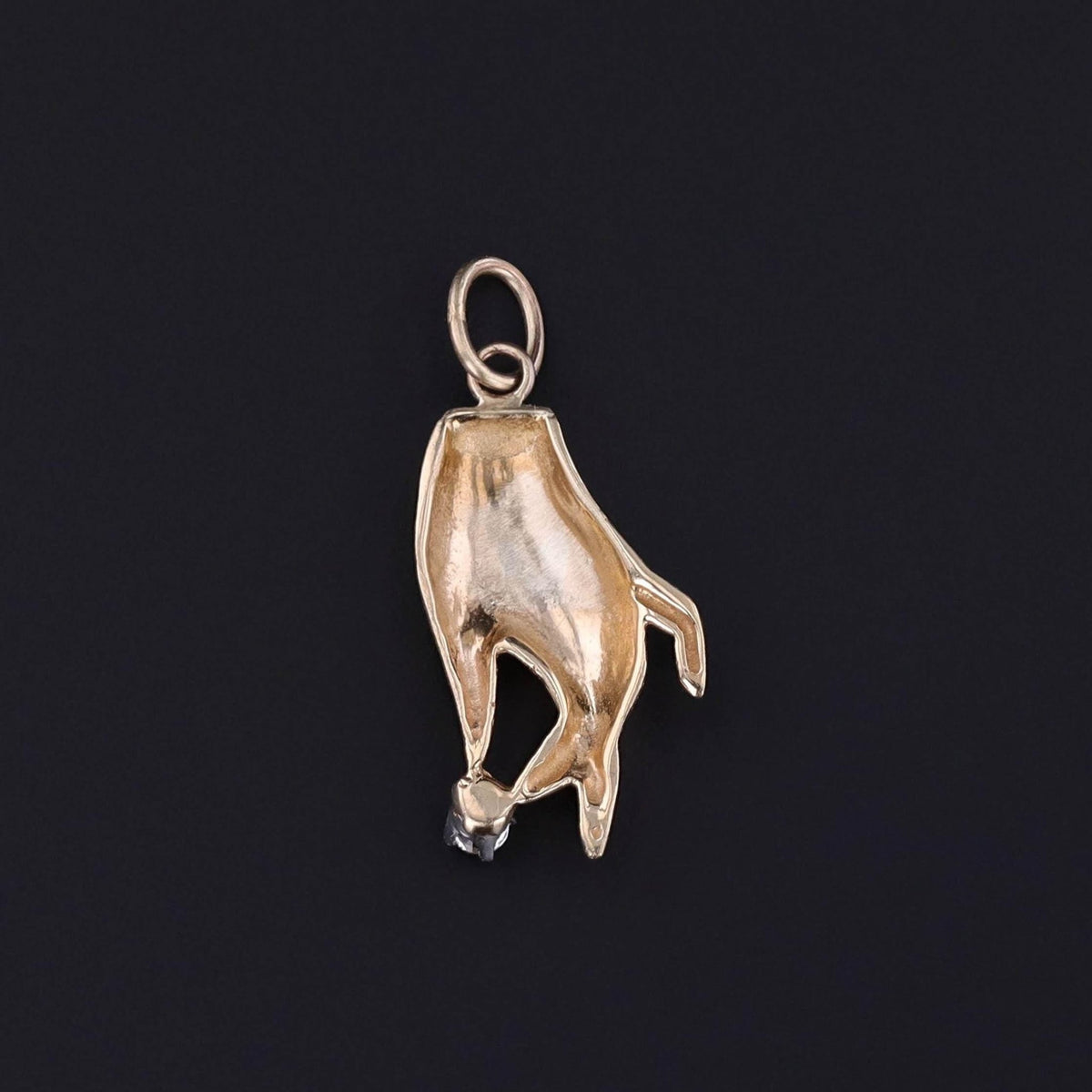 Vintage Diamond Hand Pendant of 10k Gold - Trademark Antiques