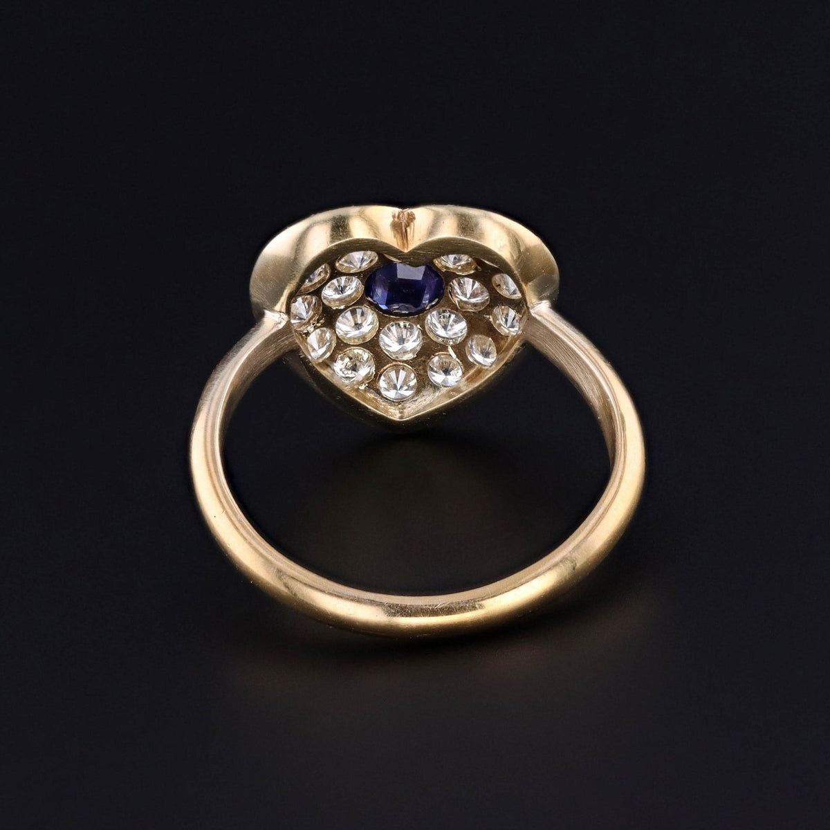 Vintage Diamond Heart Ring of 14k Gold - Trademark Antiques