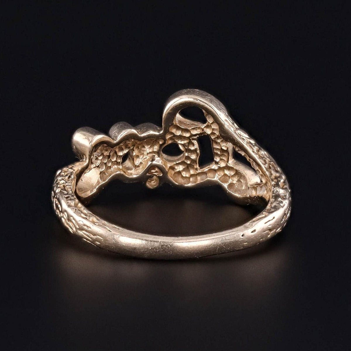 Vintage Diamond Love Ring of 14k Gold - Trademark Antiques