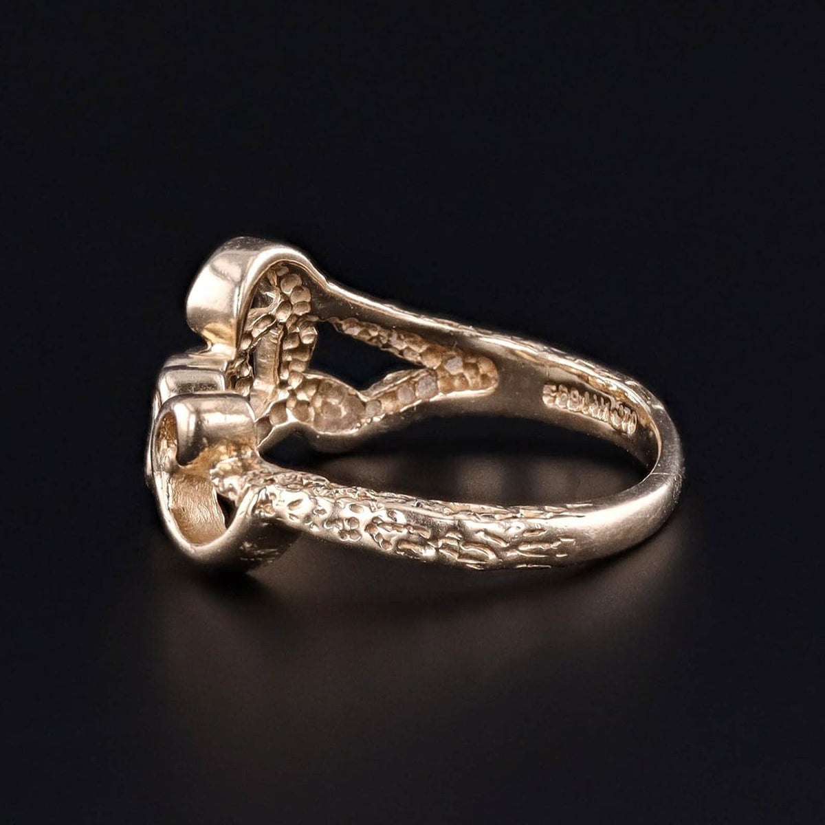 Vintage Diamond Love Ring of 14k Gold - Trademark Antiques
