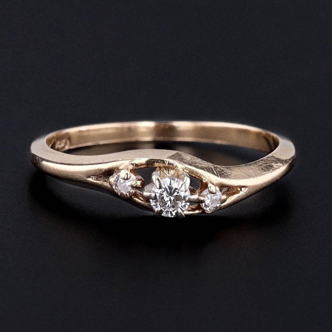 Vintage Diamond Ring of 14k Gold - Trademark Antiques