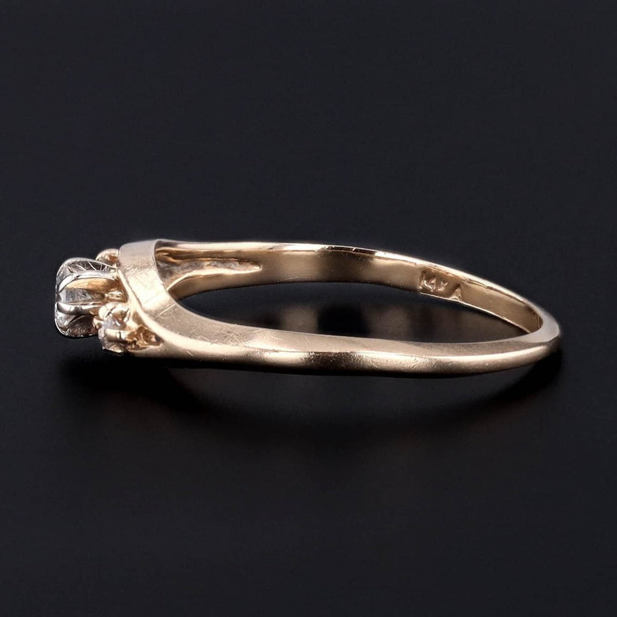 Vintage Diamond Ring of 14k Gold - Trademark Antiques