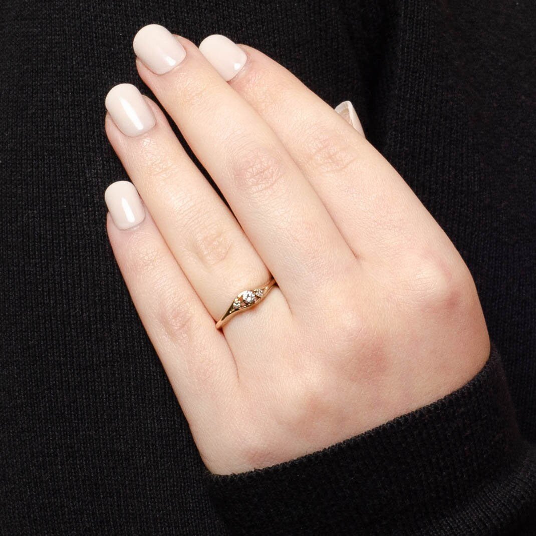 Vintage Diamond Ring of 14k Gold - Trademark Antiques