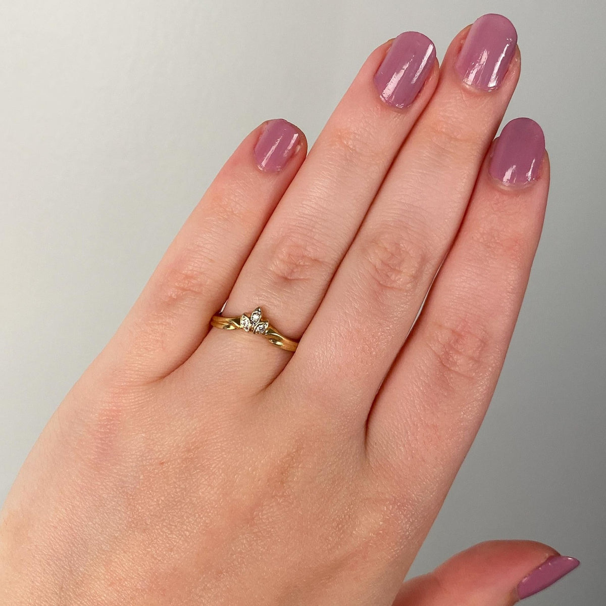 Vintage Diamond Tiara Ring of 14k Gold - Trademark Antiques