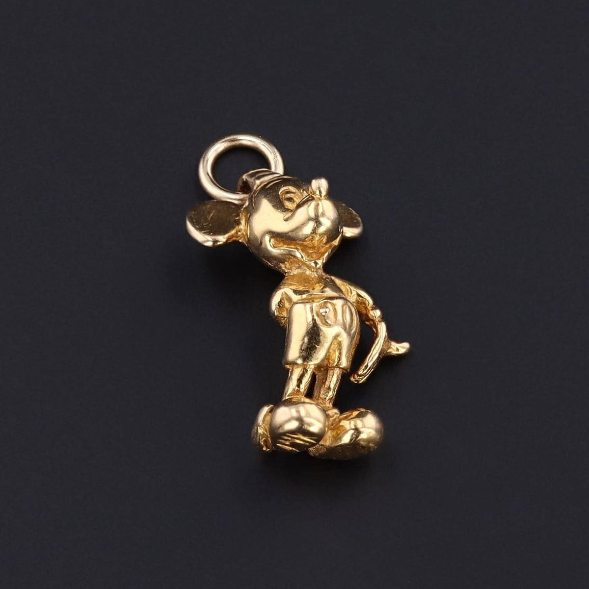 Vintage Disney Mickey Mouse Charm of 14k Gold - Trademark Antiques