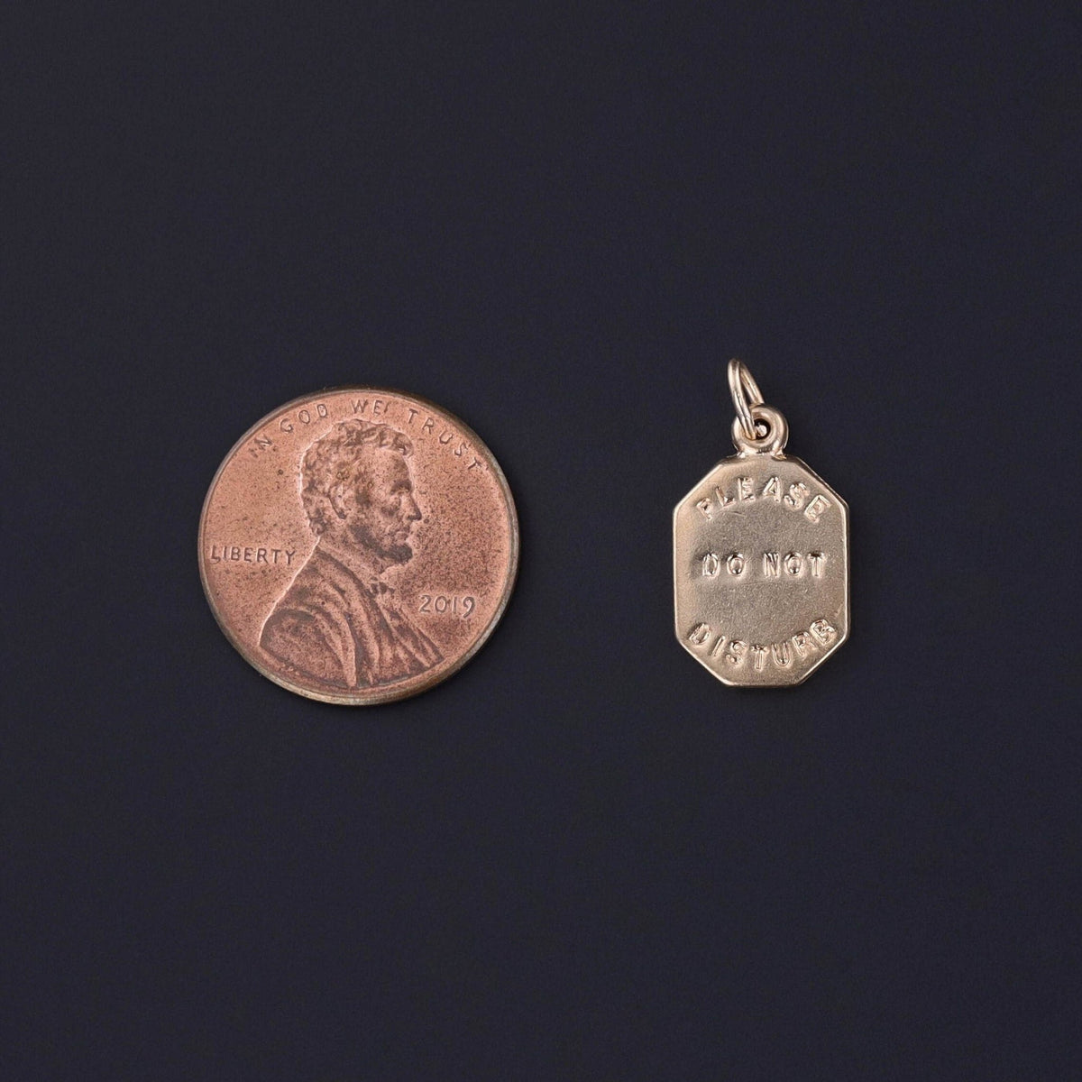 Vintage Do Not Disturb Sign of 10k Gold - Trademark Antiques