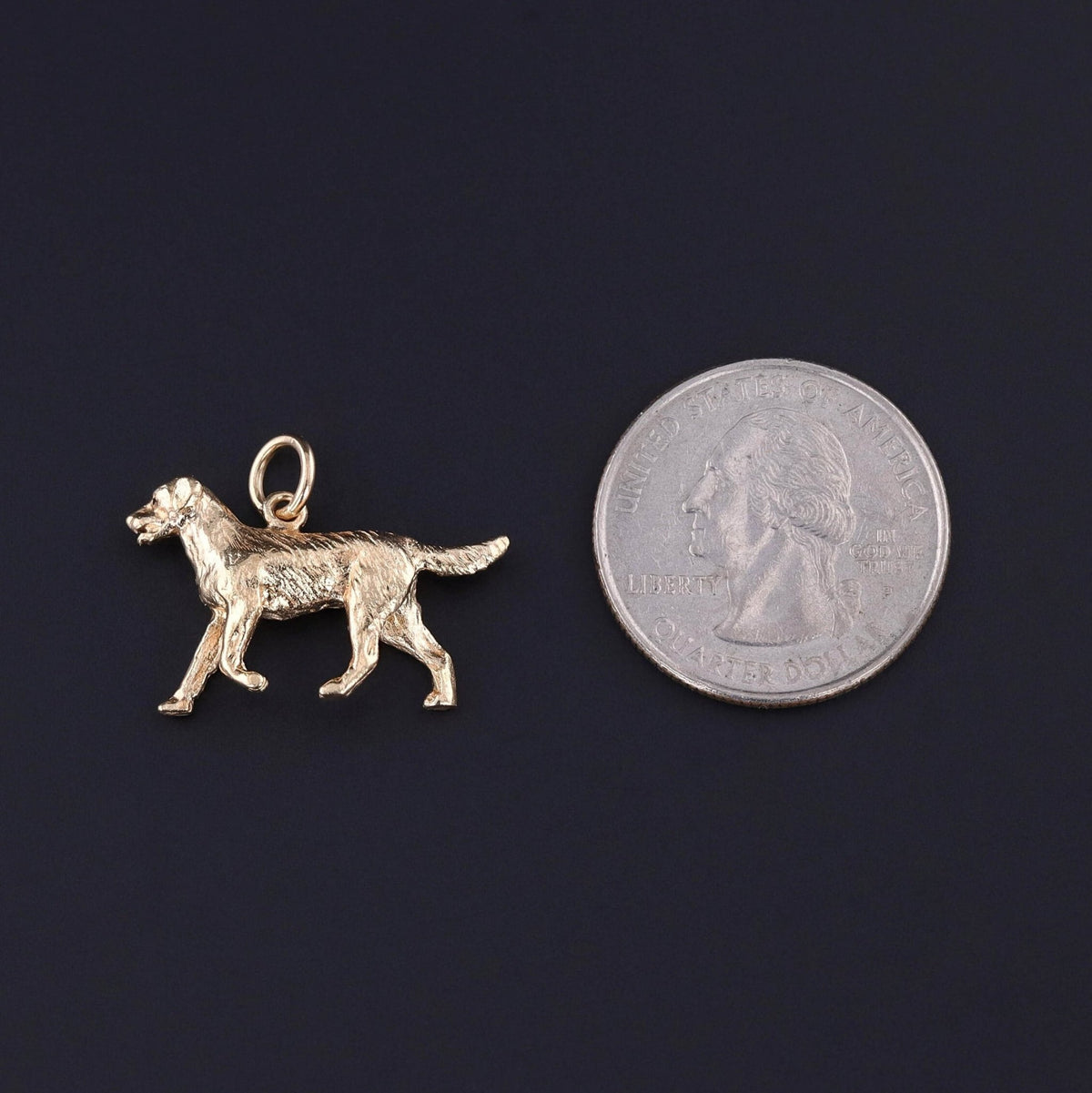 Vintage Dog Charm of 14k Gold - Trademark Antiques