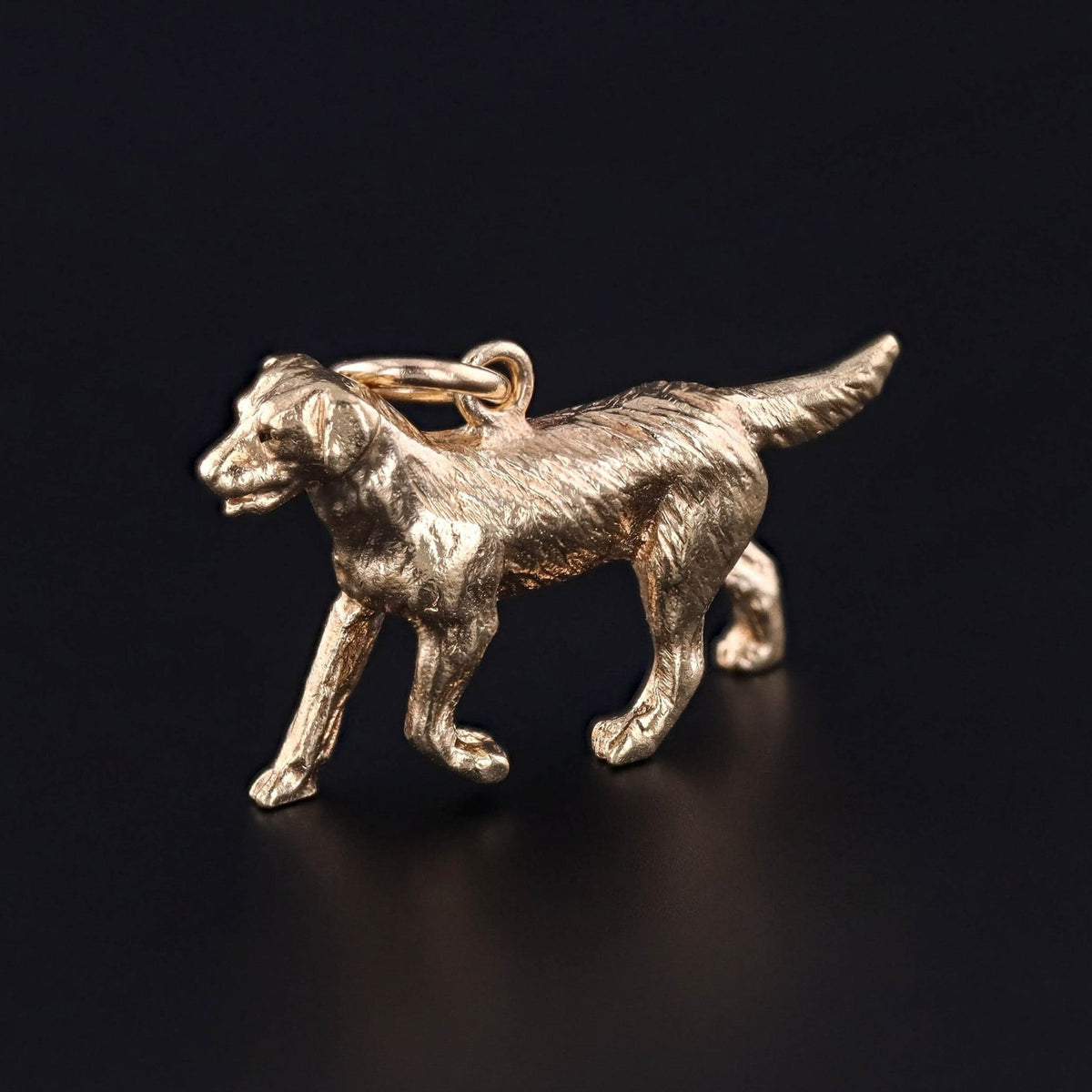 Vintage Dog Charm of 14k Gold
