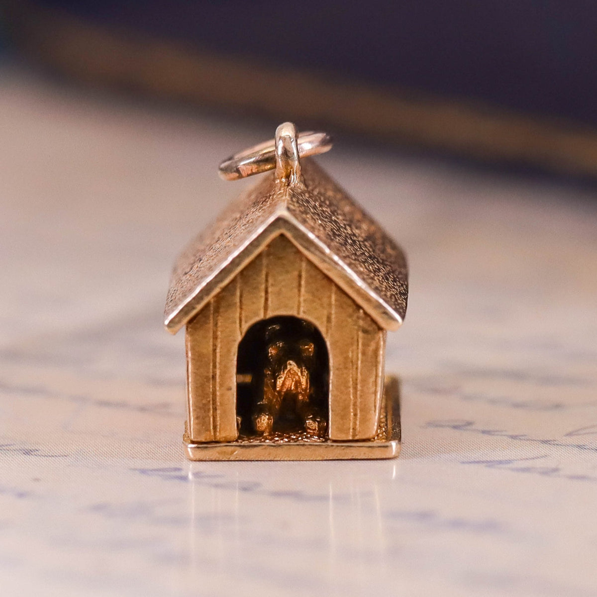 Vintage Doghouse Charm of 9ct Gold - Trademark Antiques