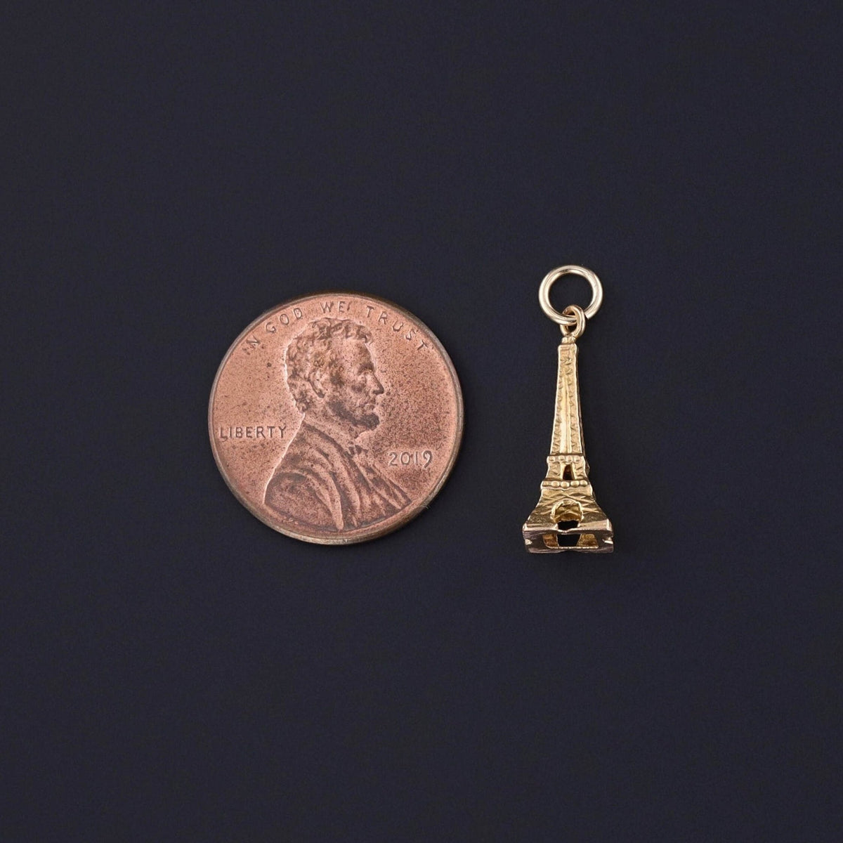 Vintage Eiffel Tower Charm of 18k Gold - Trademark Antiques