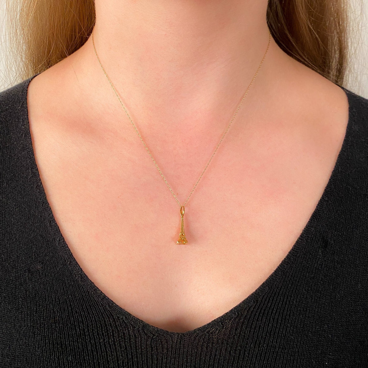 Vintage Eiffel Tower Charm of 18k Gold - Trademark Antiques