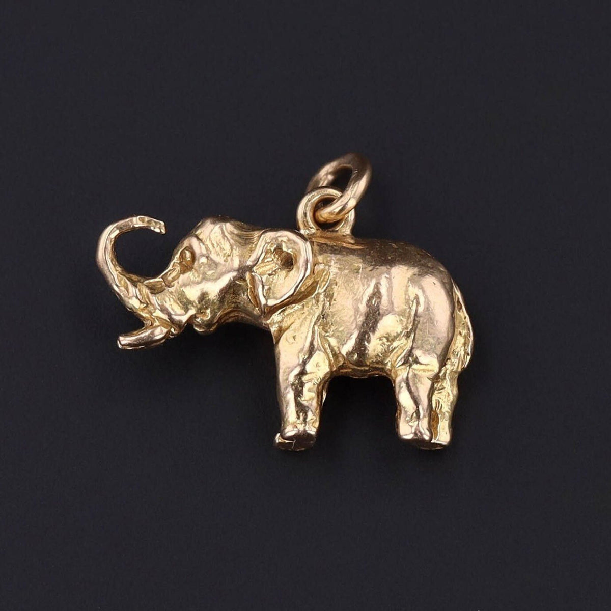 Vintage Elephant Charm of 14k Gold - Trademark Antiques