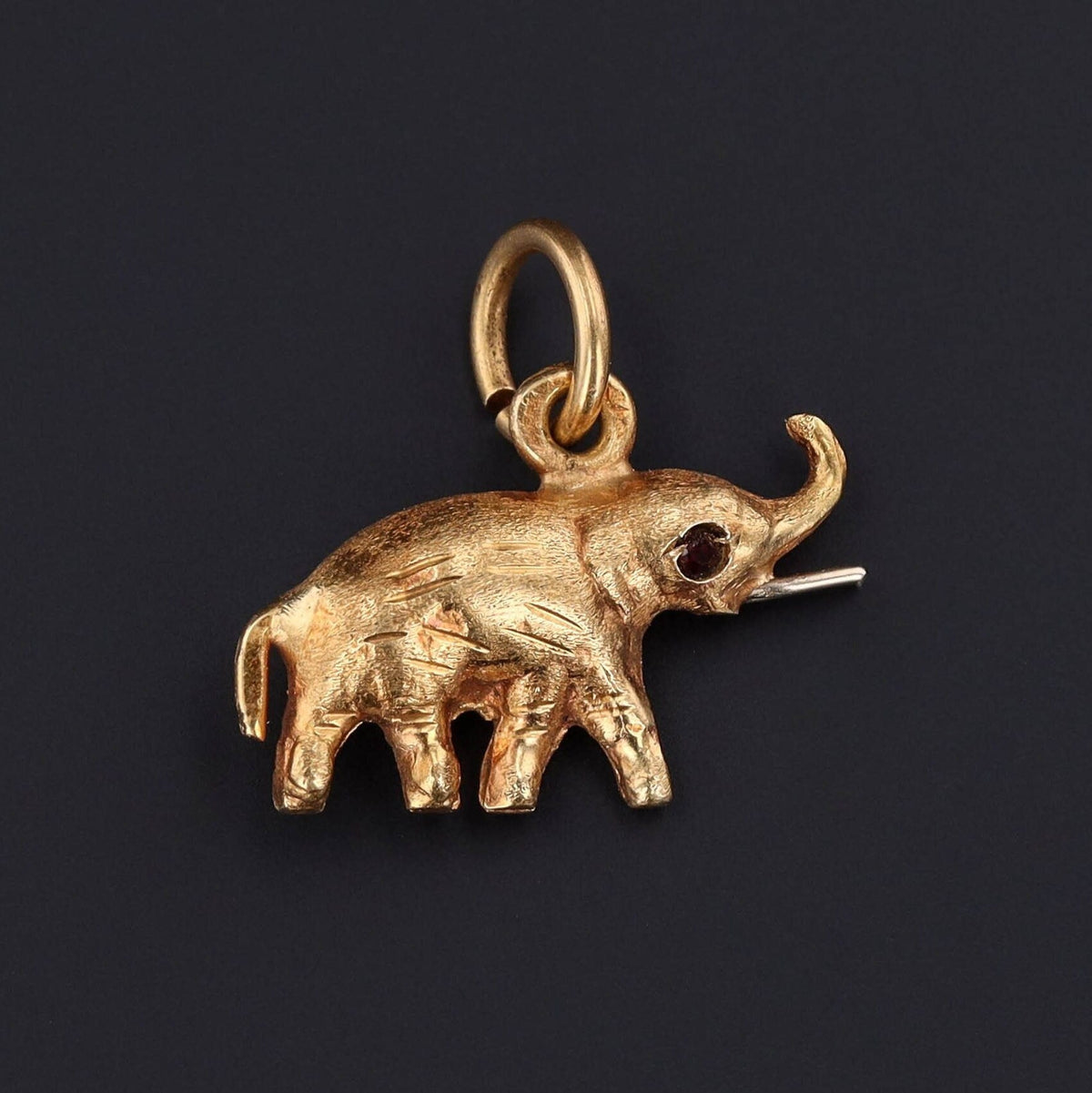 Vintage Elephant Charm of 18k Gold - Trademark Antiques