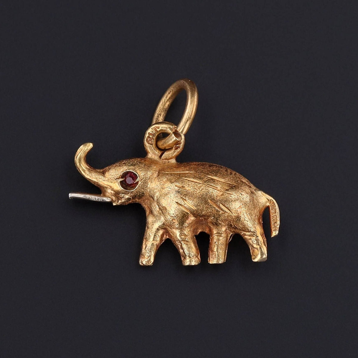 Vintage Elephant Charm of 18k Gold - Trademark Antiques