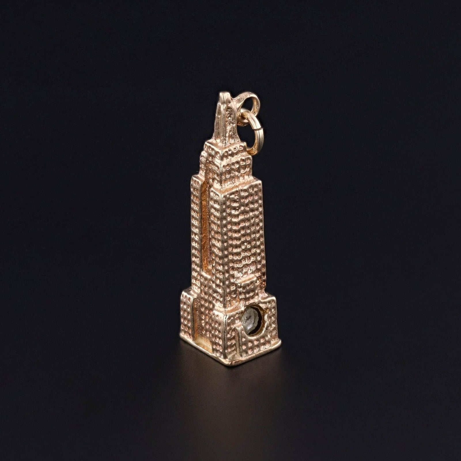 Vintage Empire State Building Stanhope Charm of 14k Gold - Trademark Antiques