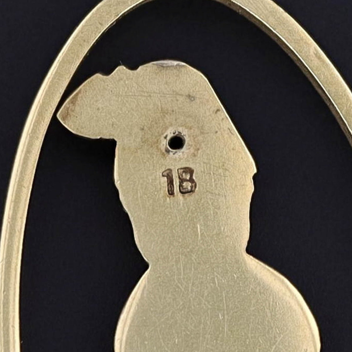 Vintage Enamel Boy Pendant of 18k Gold - Trademark Antiques