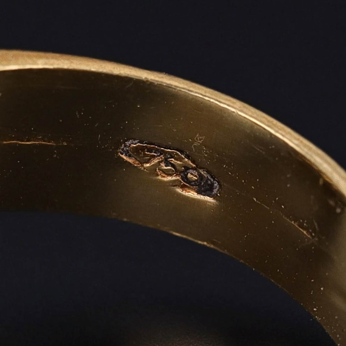 Vintage Enamel Buckle Ring of 18k Gold - Trademark Antiques