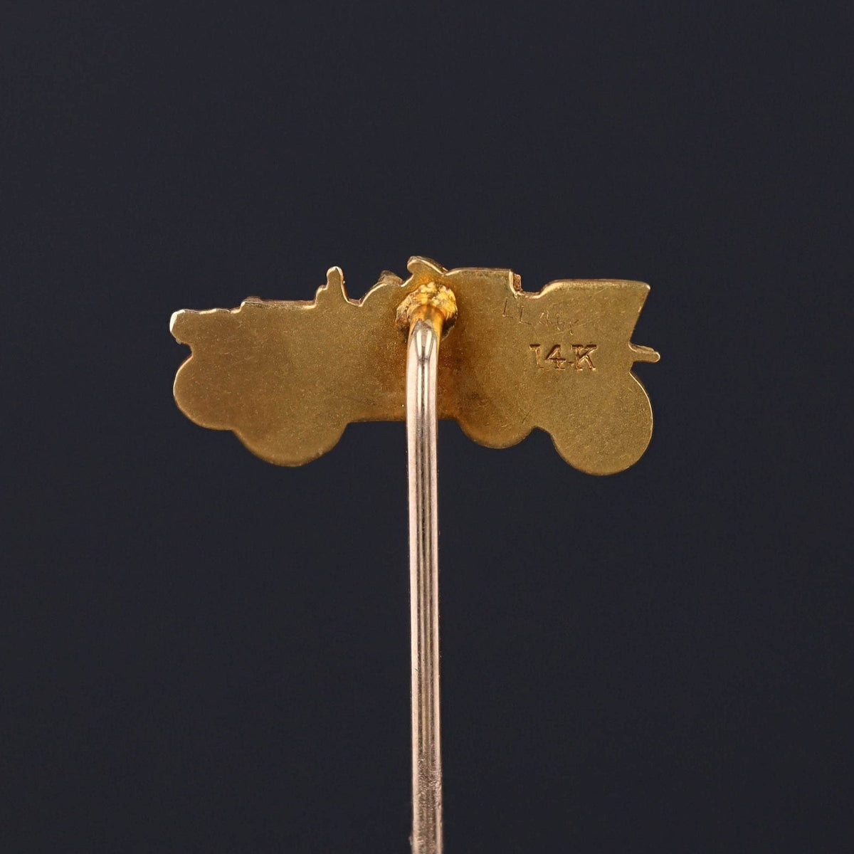 Vintage Enamel Car Stickpin of 14k Gold - Trademark Antiques