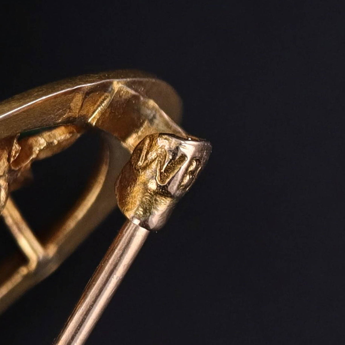 Vintage Enamel Clover Brooch of 10k Gold - Trademark Antiques