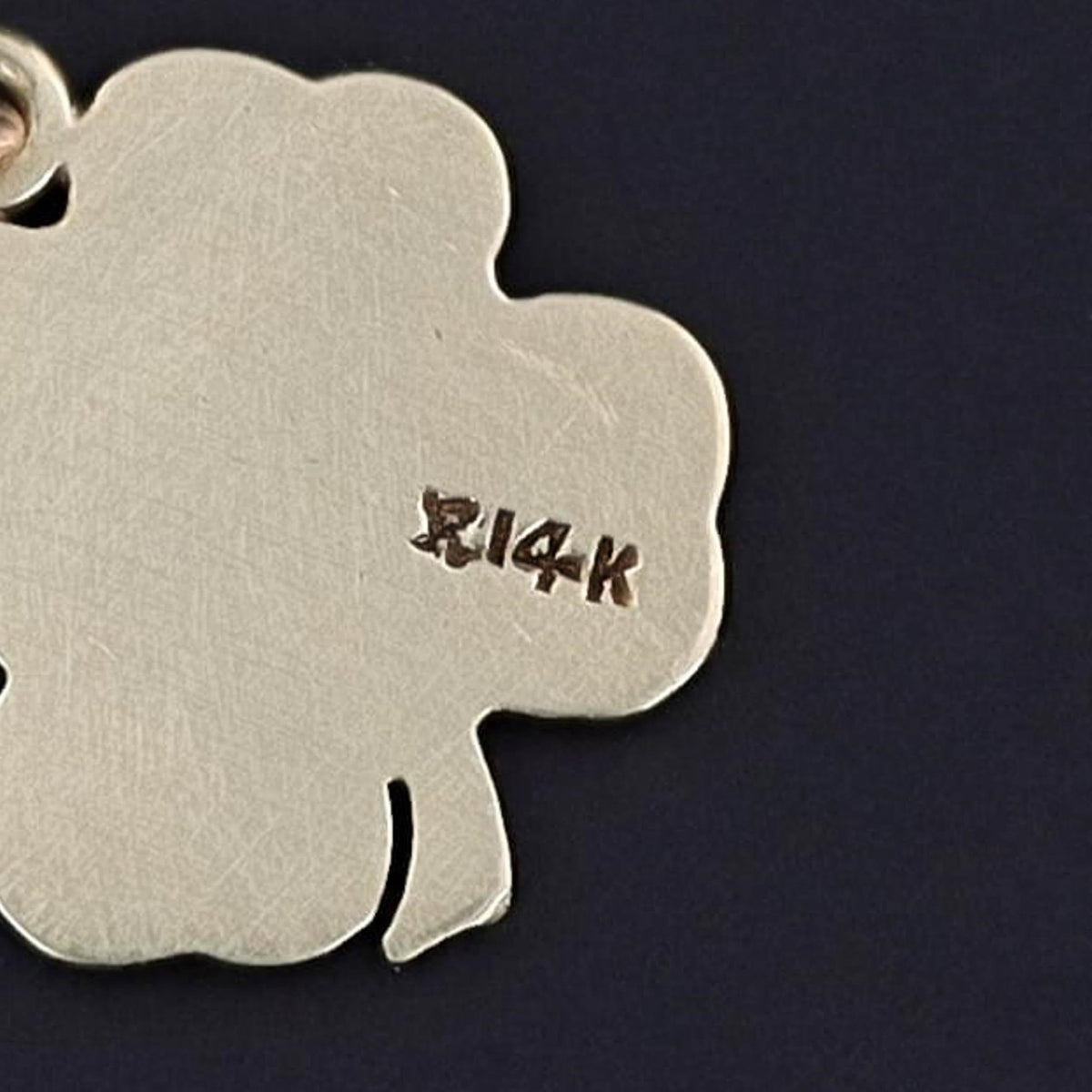 Vintage Enamel Clover Charm of 14k Gold - Trademark Antiques