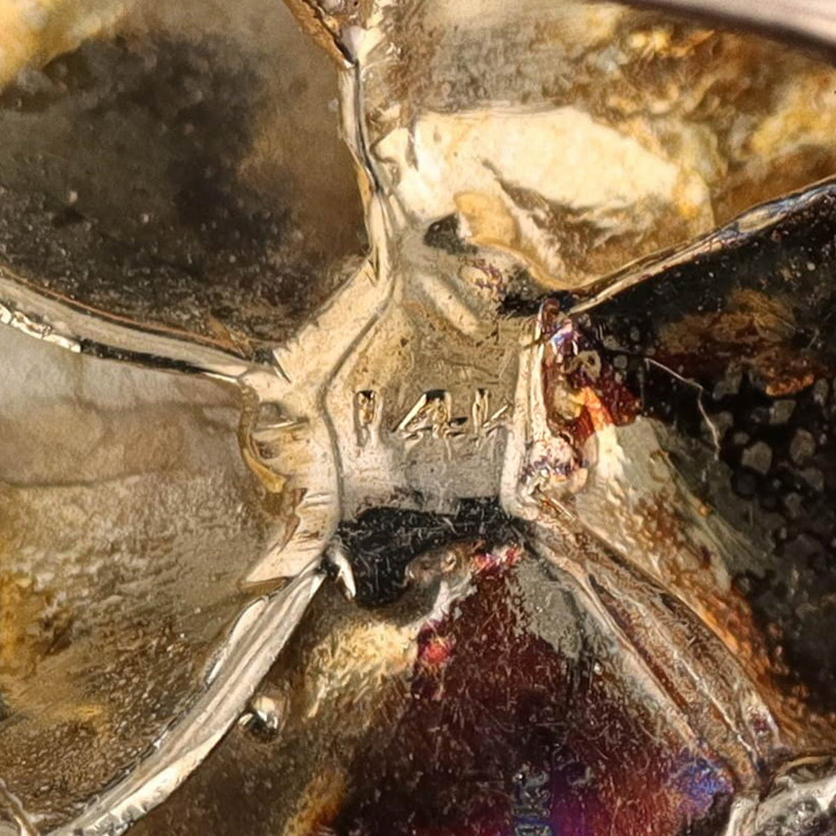 Vintage Enamel Flower Brooch of 14k Gold - Trademark Antiques