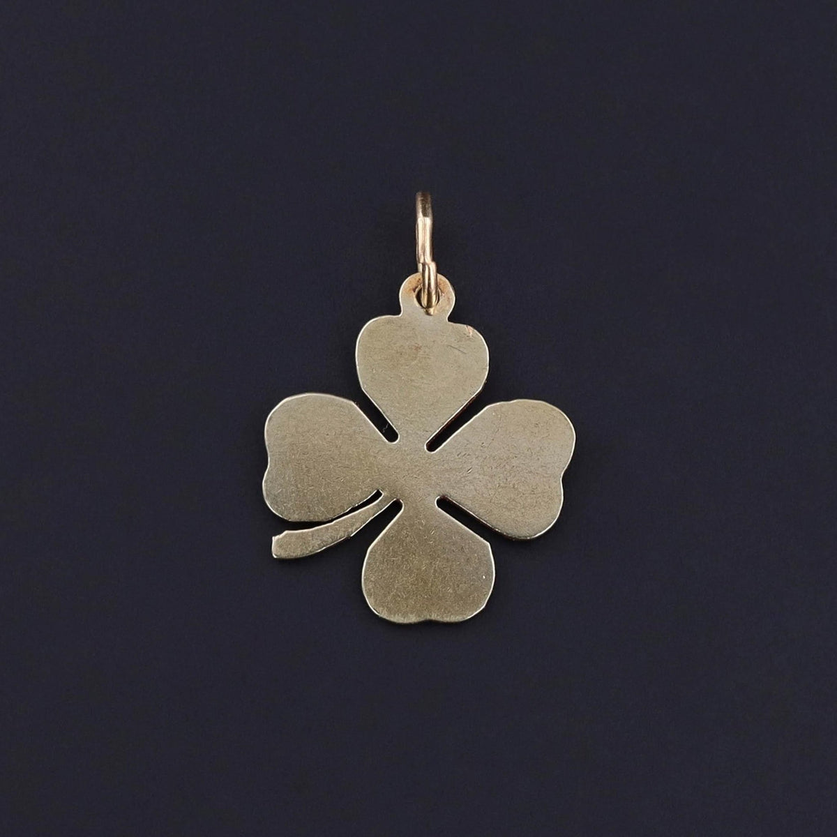 Vintage Enamel Four Leaf Clover of 14k Gold - Trademark Antiques