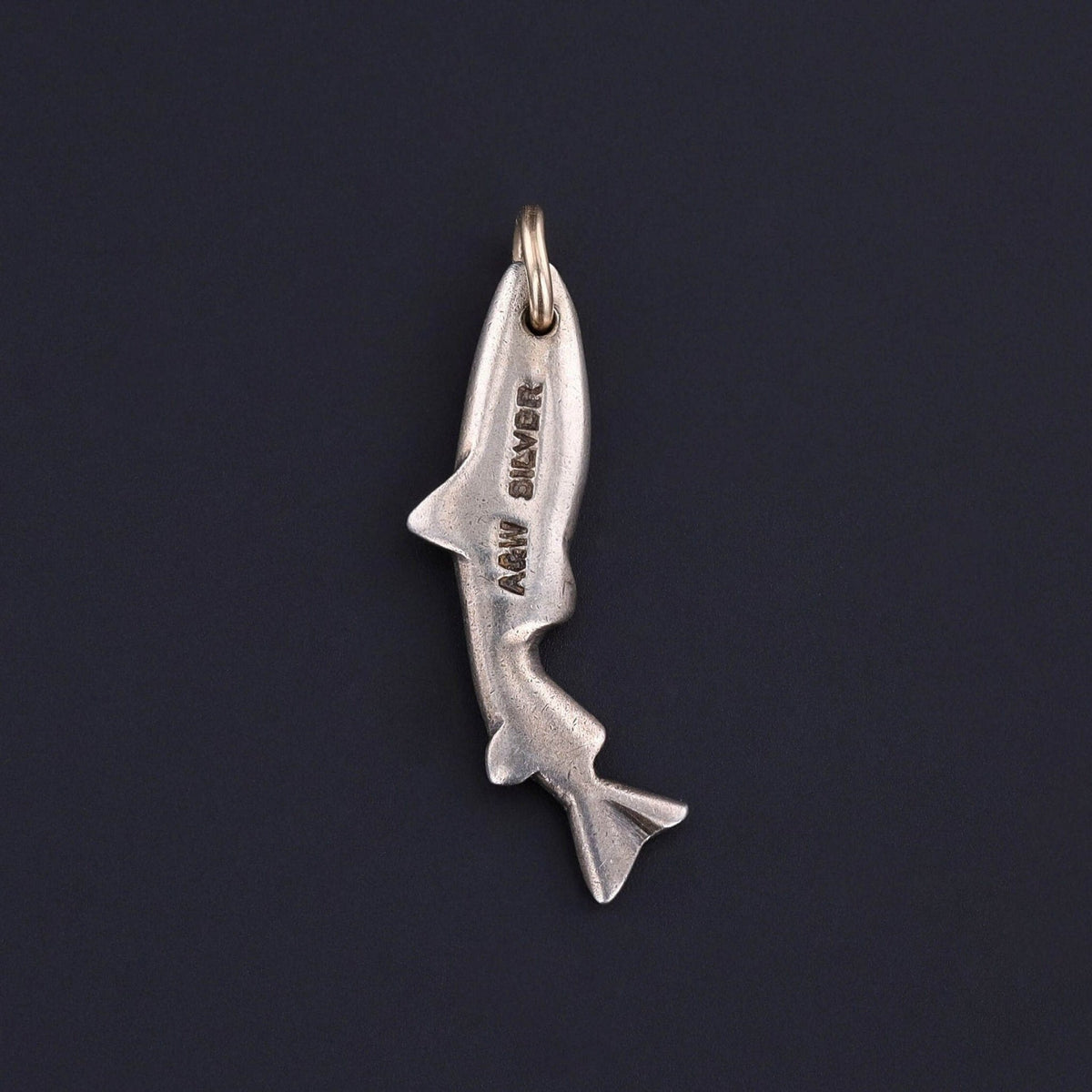 Vintage Enamel Trout Charm of Sterling Silver - Trademark Antiques