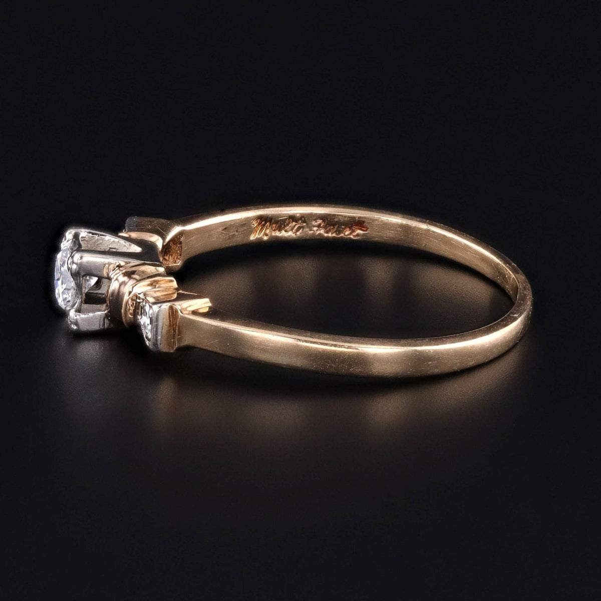 Vintage Engagement Ring of 14k Gold - Trademark Antiques