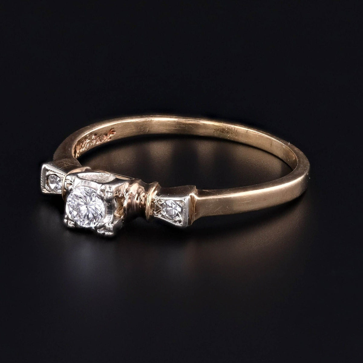 Vintage Engagement Ring of 14k Gold - Trademark Antiques
