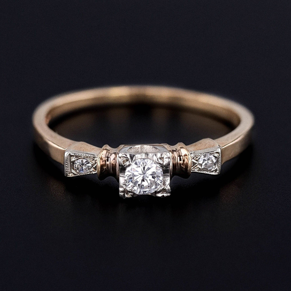 Vintage Engagement Ring of 14k Gold - Trademark Antiques