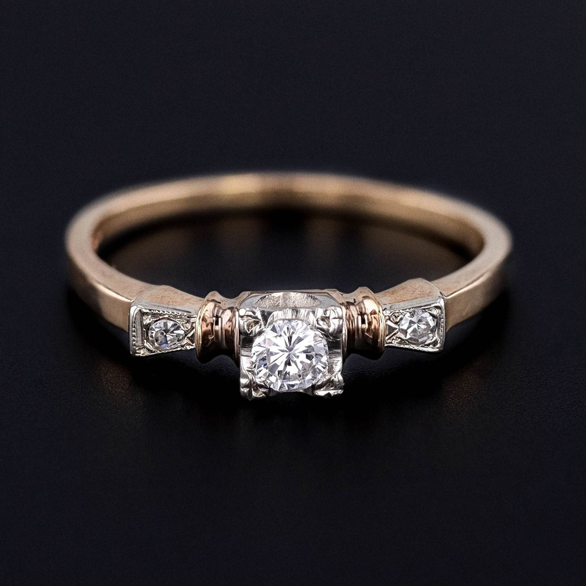 Vintage Engagement Ring of 14k Gold - Trademark Antiques