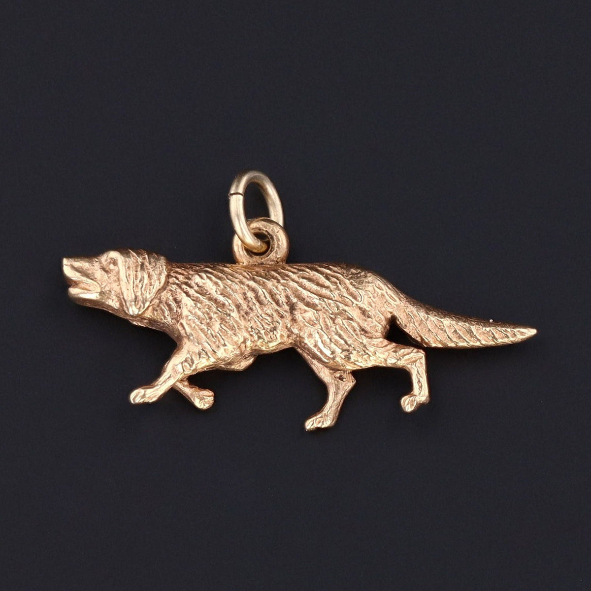 Vintage English Setter Charm of 14k Gold - Trademark Antiques
