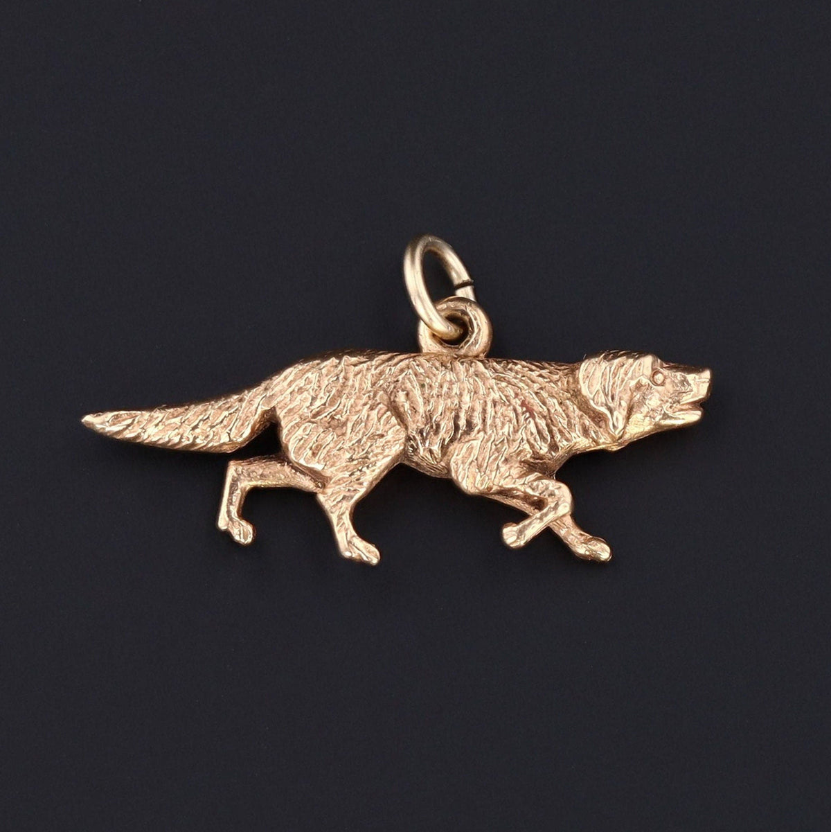 Vintage English Setter Charm of 14k Gold - Trademark Antiques