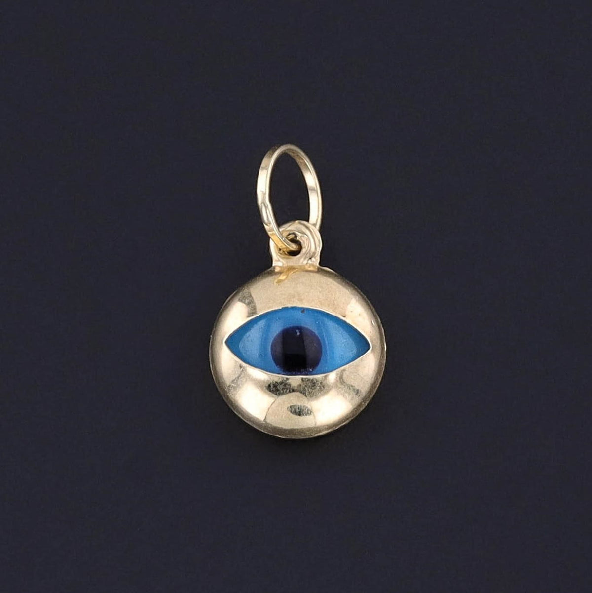 Vintage Evil Eye Charm of 14k Gold - Trademark Antiques
