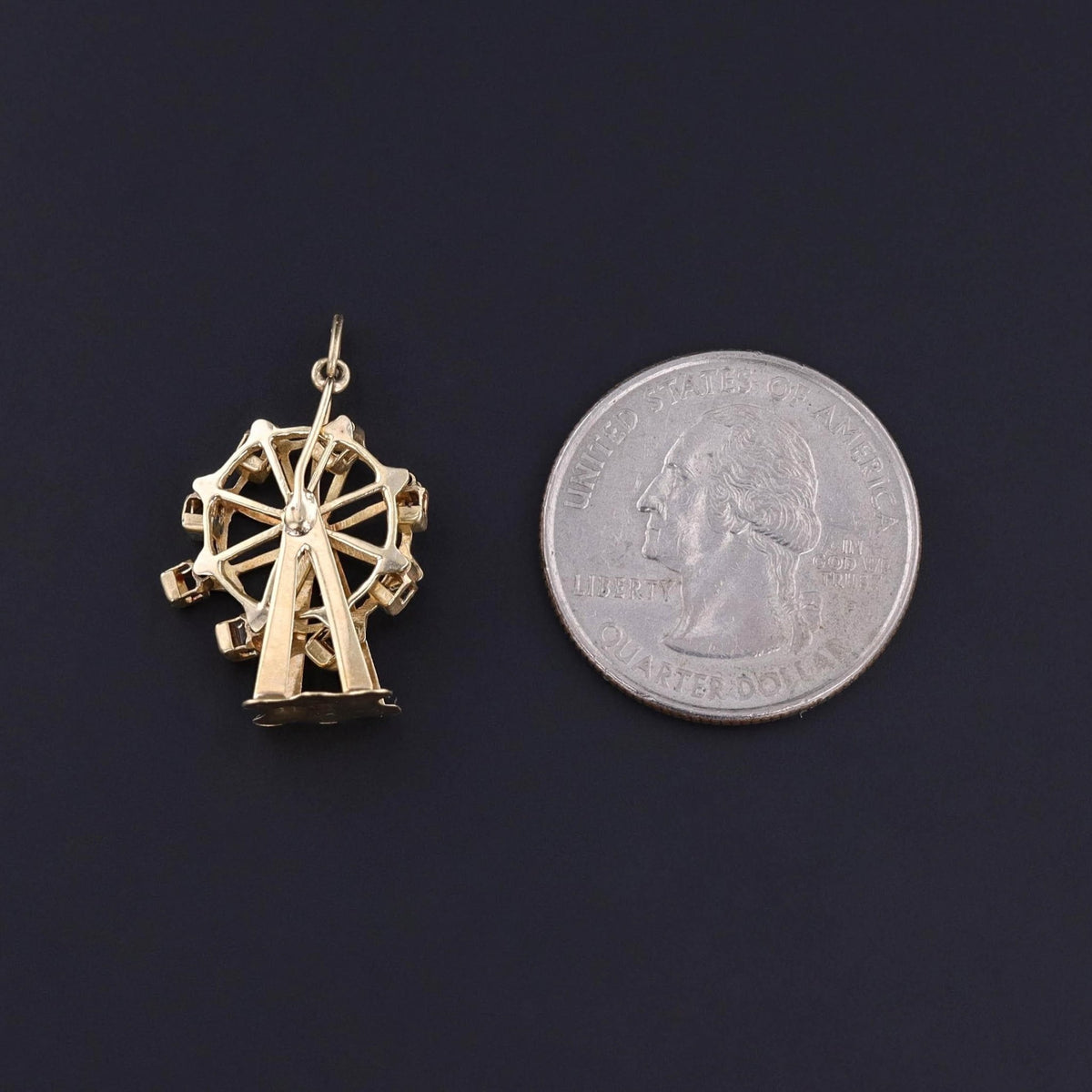 Vintage Ferris Wheel Charm of 14k Gold - Trademark Antiques