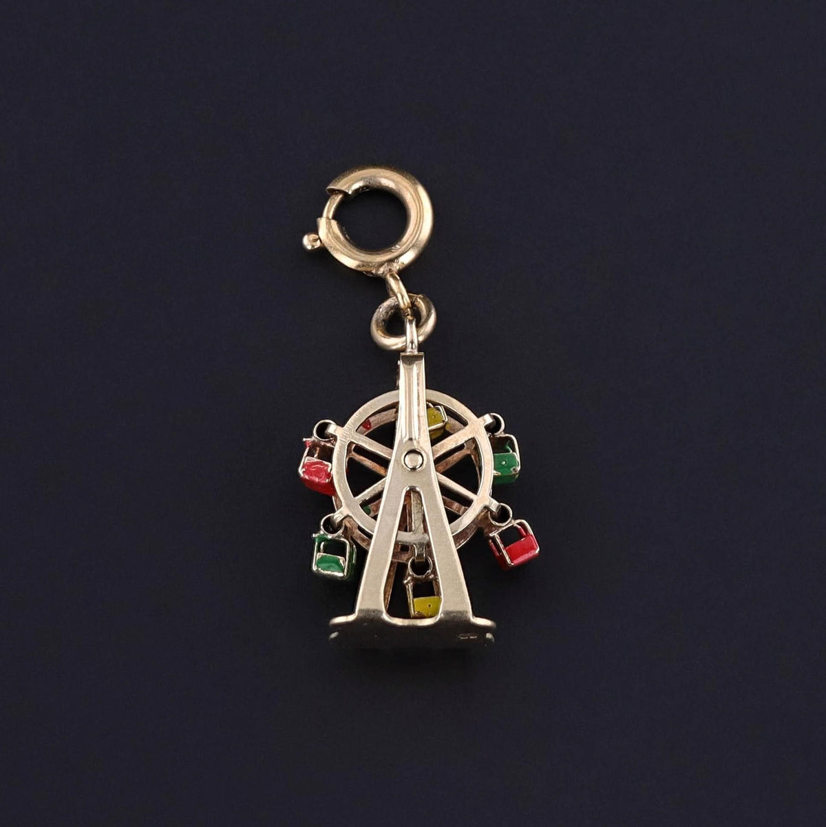 Vintage Ferris Wheel Charm of 14k Gold - Trademark Antiques