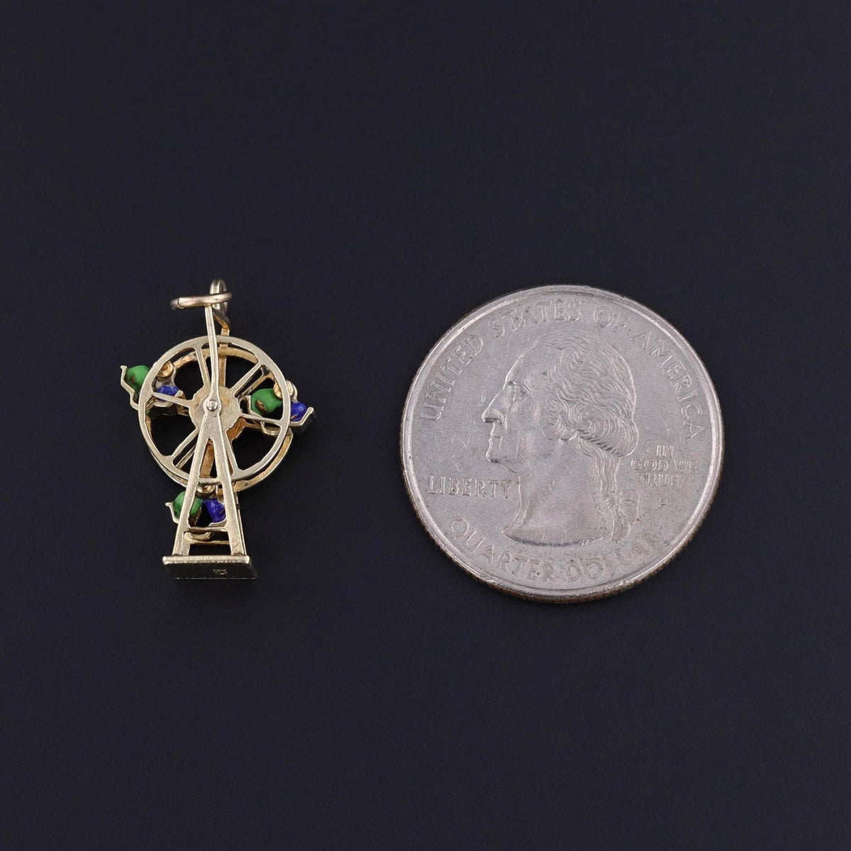Vintage Ferris Wheel Charm of 14k Gold - Trademark Antiques