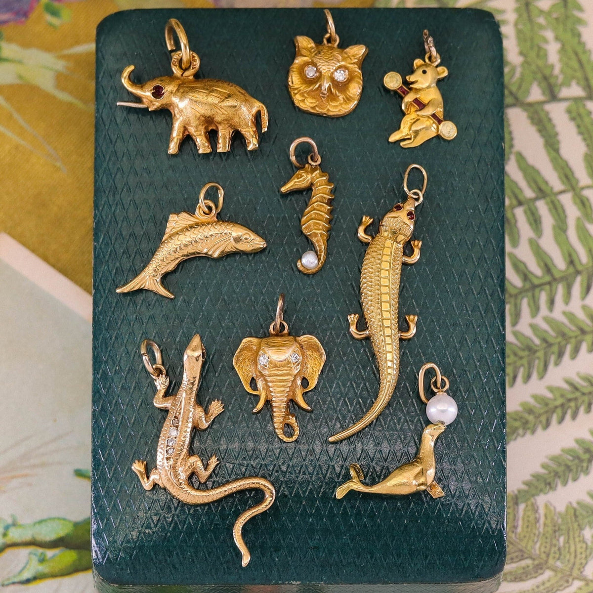 Vintage Fish Charm of 18k Gold - Trademark Antiques