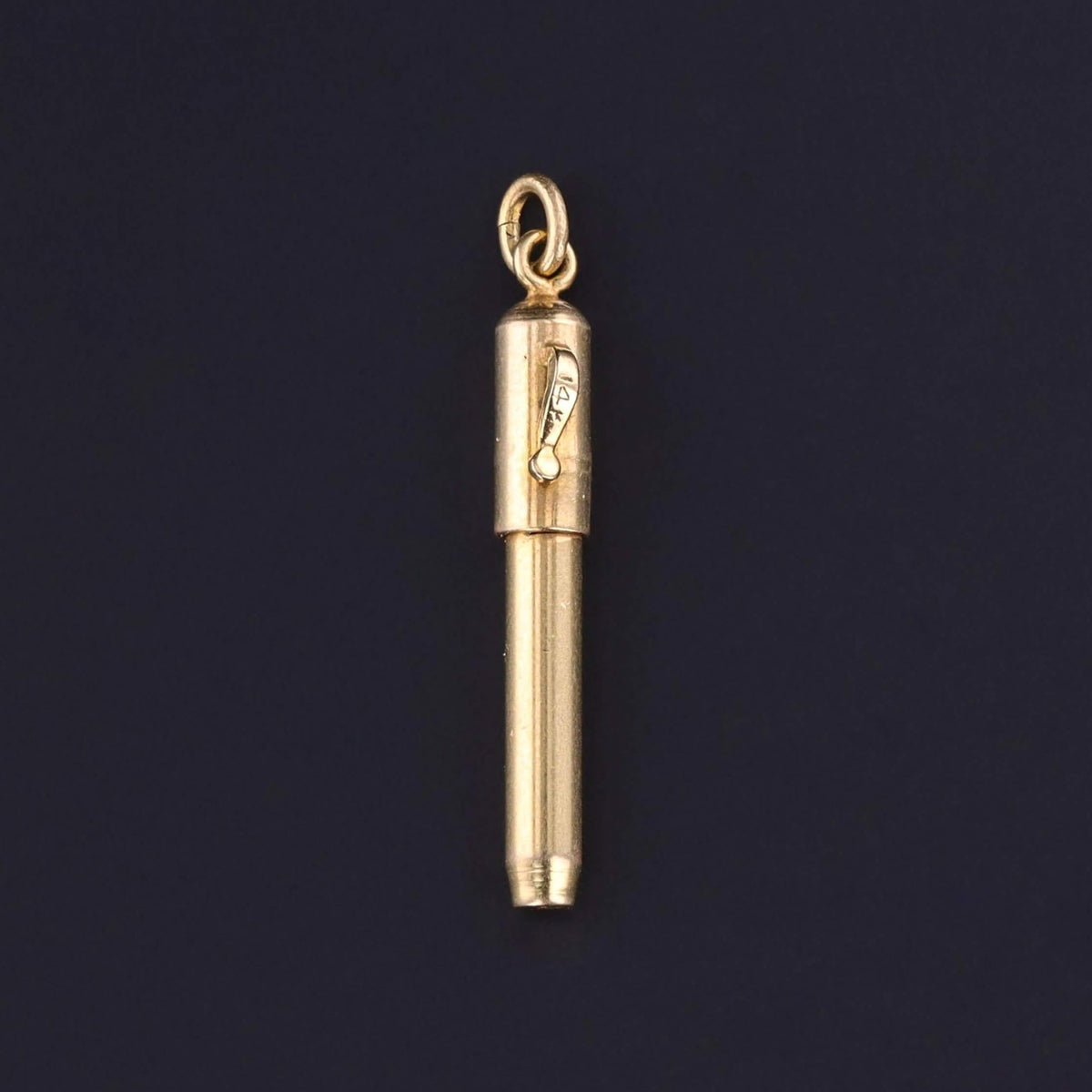 Vintage Fountain Pen Charm of 14k Gold - Trademark Antiques