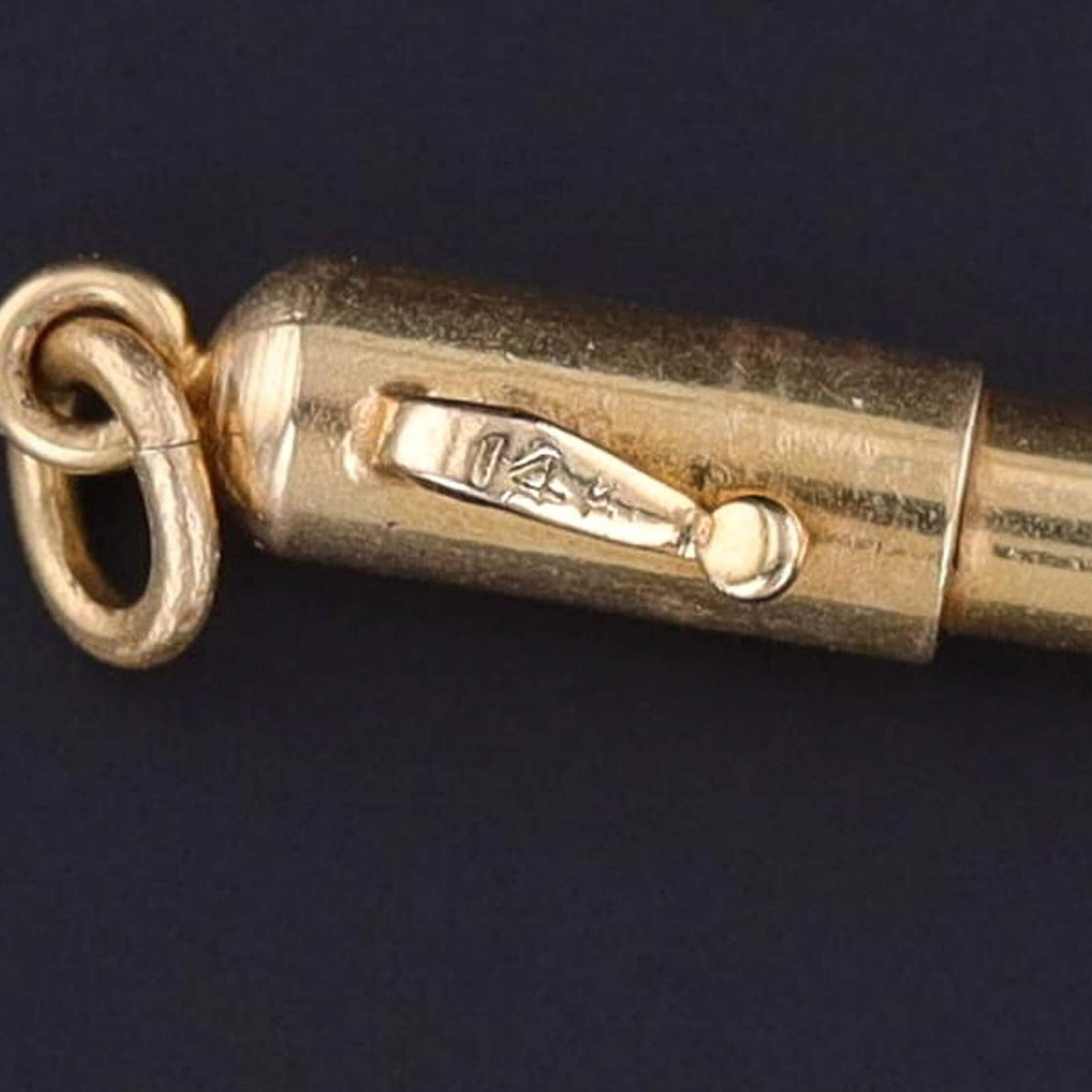 Vintage Fountain Pen Charm of 14k Gold - Trademark Antiques