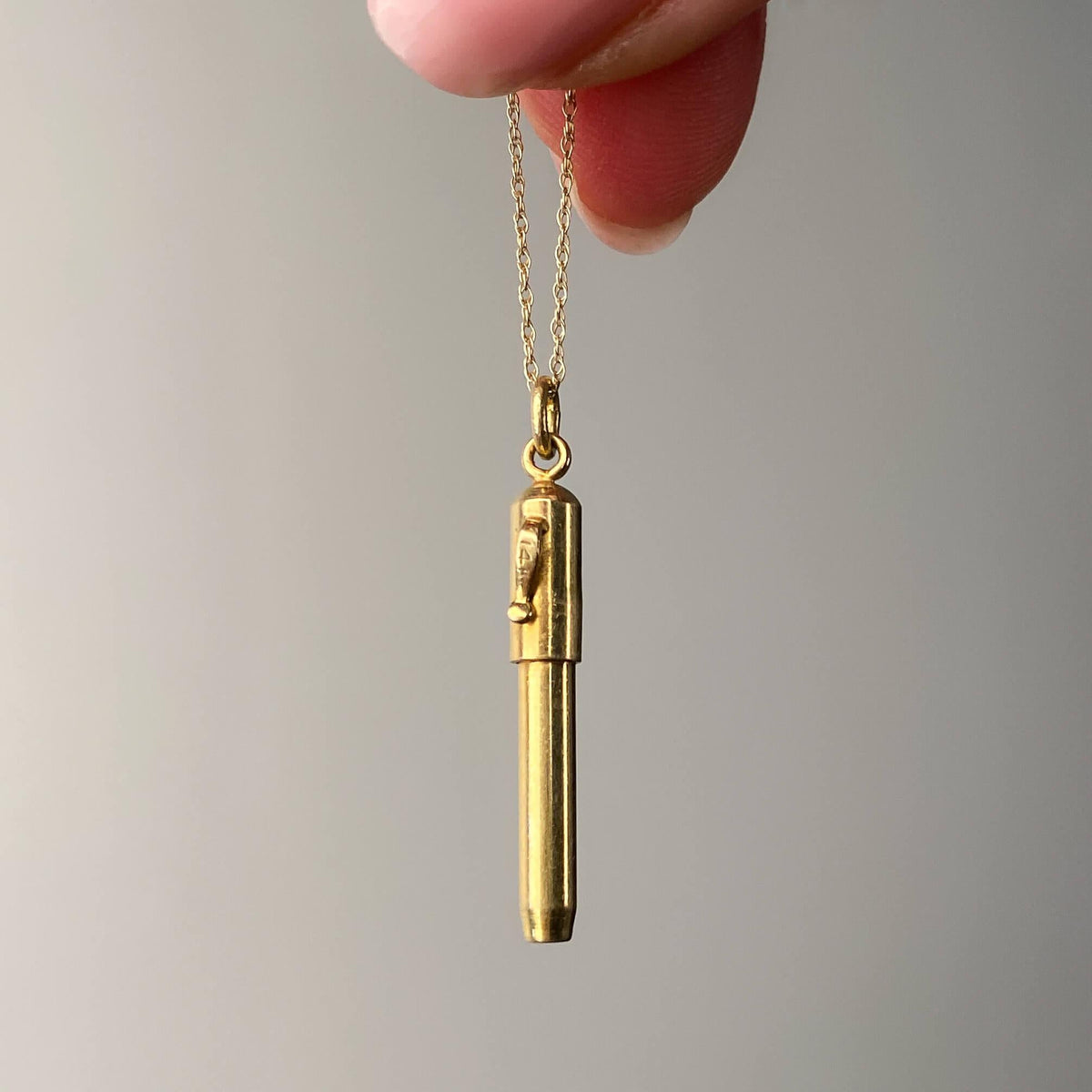 Vintage Fountain Pen Charm of 14k Gold - Trademark Antiques