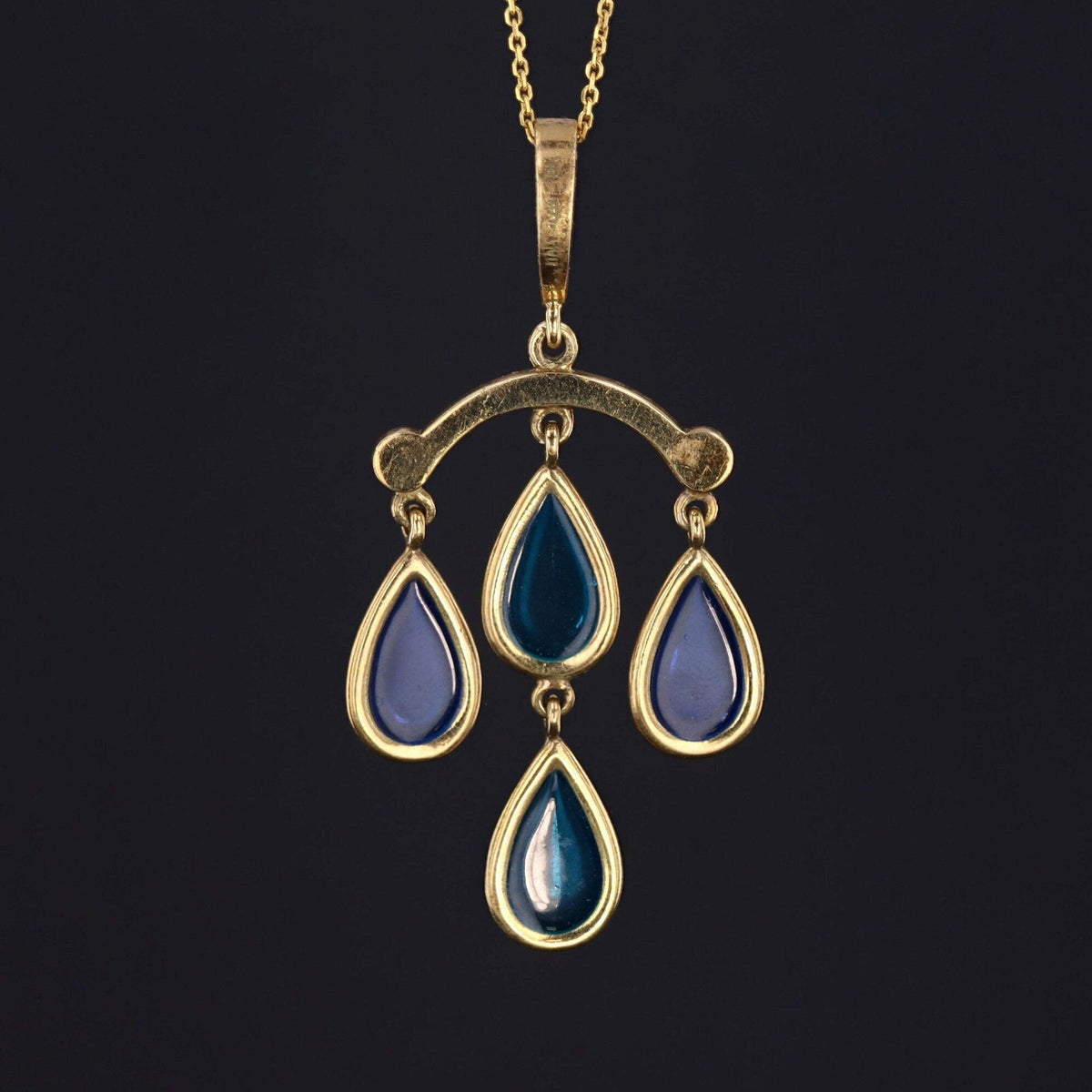 Vintage Frascarolo Plique - a - Jour Pendant of 18k Gold - Trademark Antiques