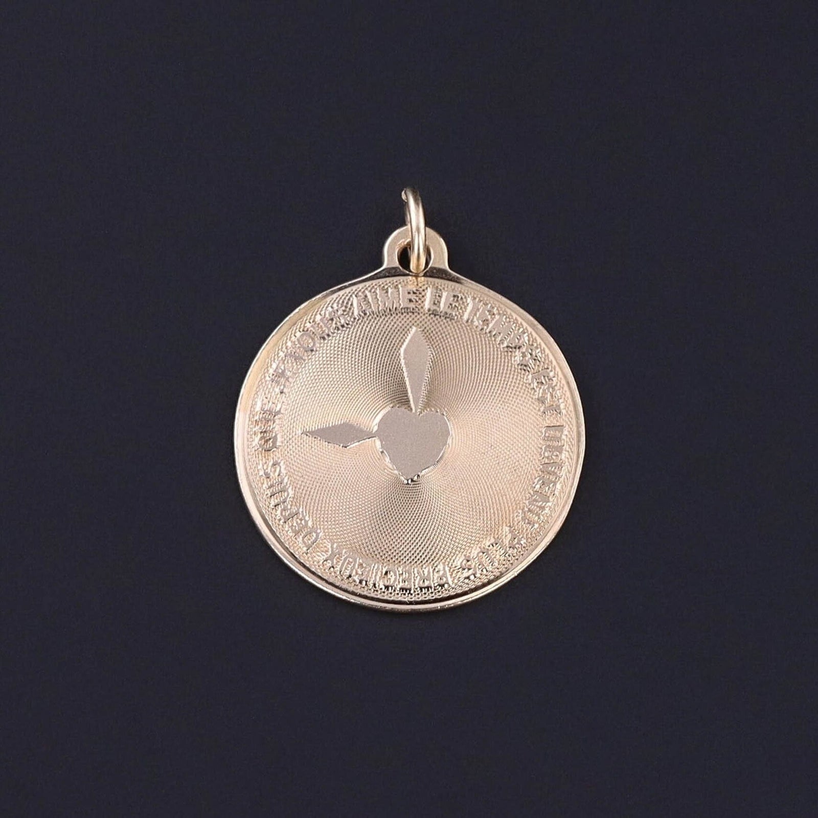 Vintage French Love Token Charm of 14k Gold - Trademark Antiques