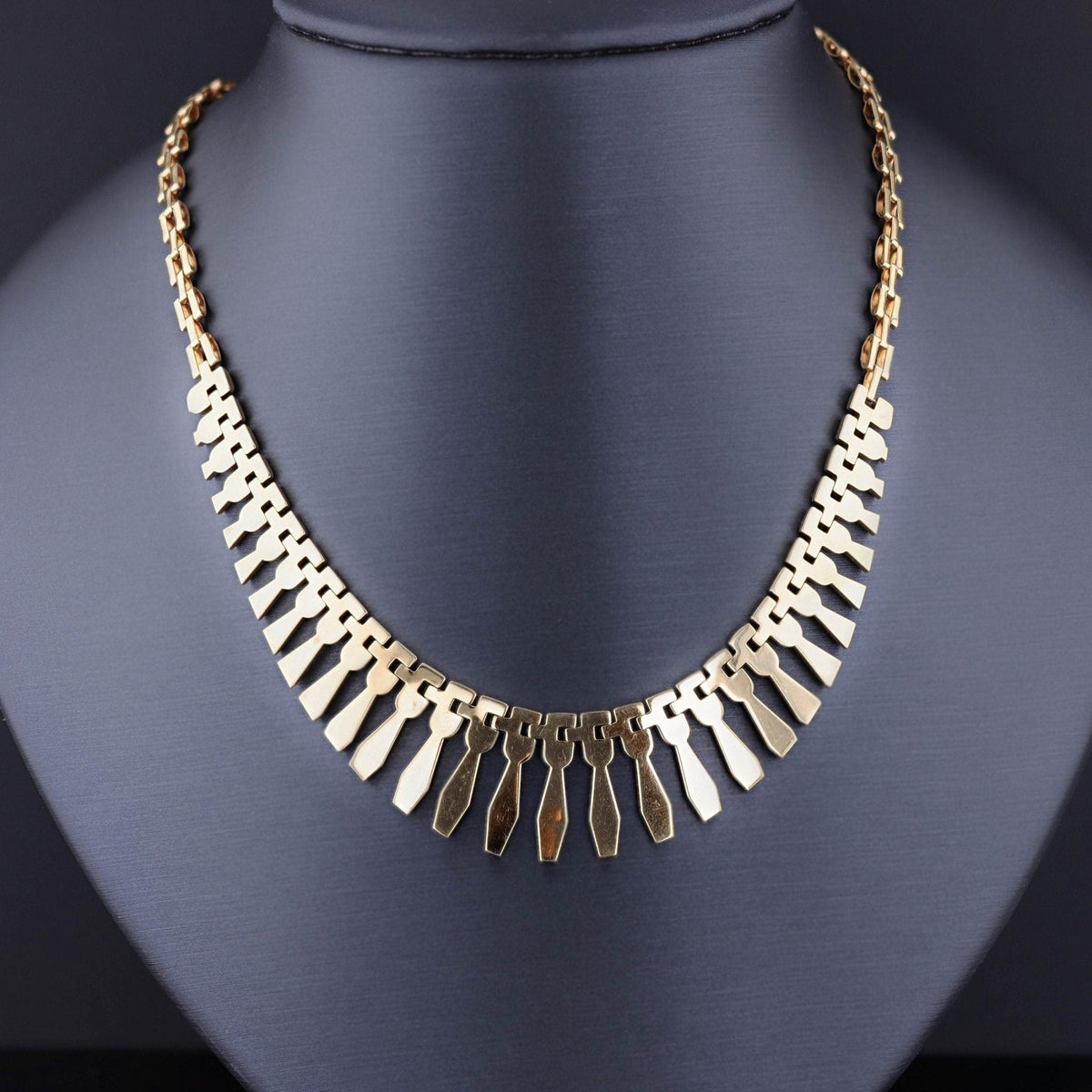 Vintage Fringe Necklace of 14k Gold - Trademark Antiques